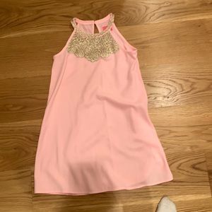 Lilly Pulitzer Girls size 10 mini light pink shift dress